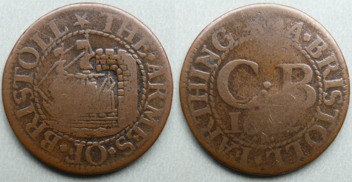 Bristol, city issue 1652 farthing N1464